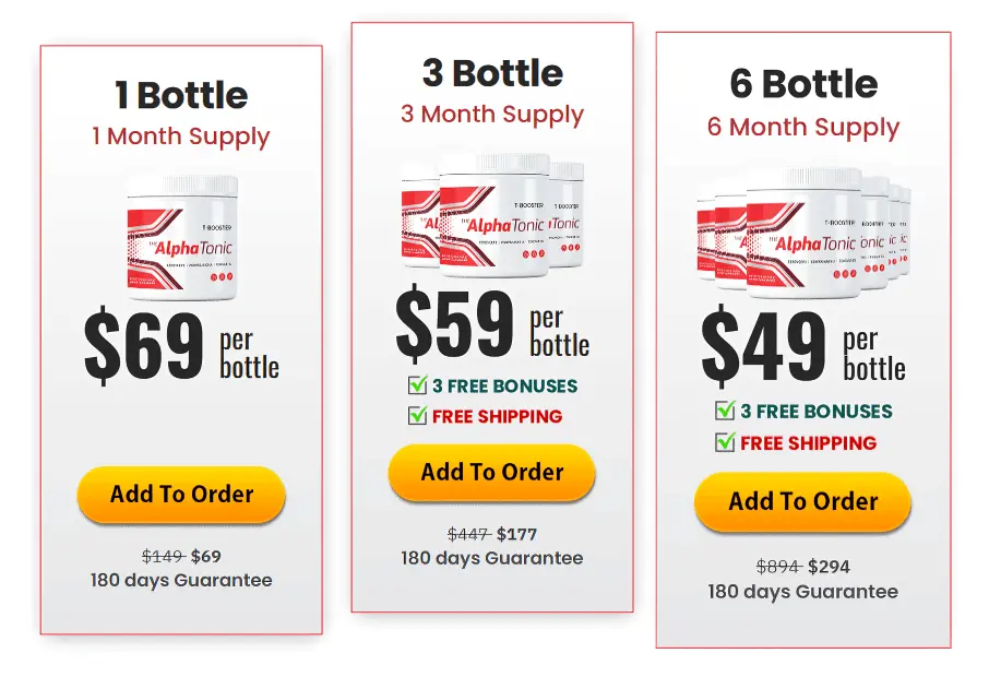 alpha tonic pricing